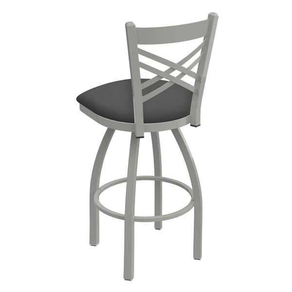 Holland Bar Stool Co 30" Swivel Bar Stool, Nickel Finish, Canter Storm Seat - 82030AN004