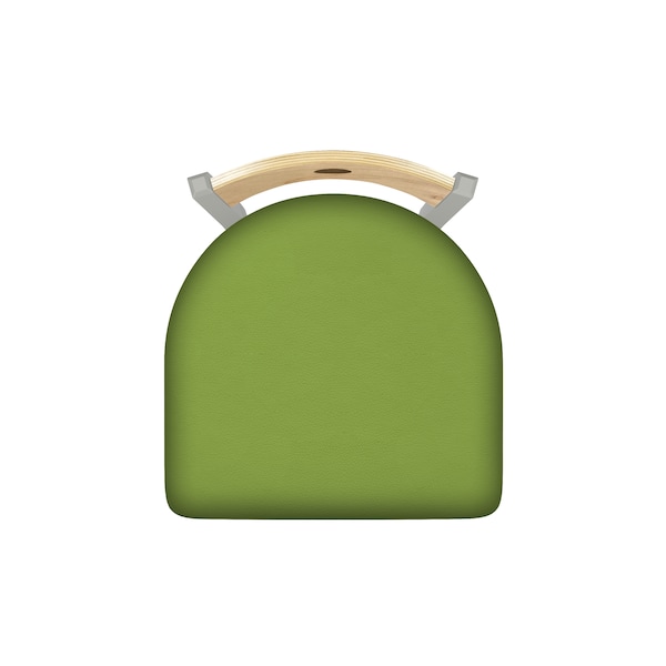 Holland Bar Stool Co 30" Swivel Counter Stool, SS Finish, Nat Back, Canter Kiwi Green Seat - 83036ANNATMPLB009