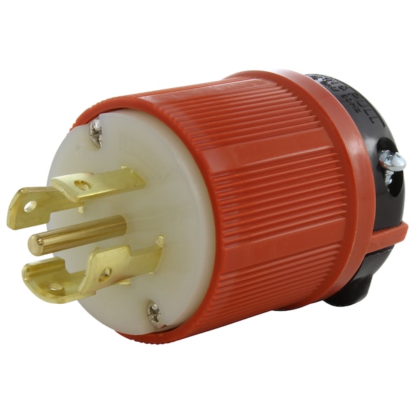 Ac Works NEMA L21-30P 30A 3-Phase 120/208V 3PY, 5-Wire Locking Male UL, C-UL Approval in Orange - ASL2130P