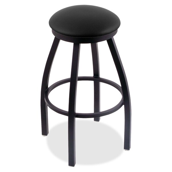 Holland Bar Stool Co 30" Swivel Bar Stool, Black Wrinkle, Black Vinyl Seat - 80230BWBLKVINYL