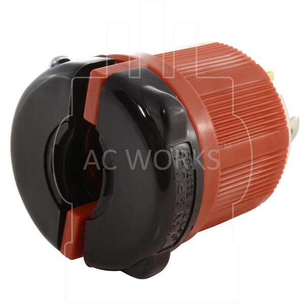 Ac Works NEMA L7-20P 20A 277V 3-Prong Locking Male Plug with UL, C-UL Approval in Orange - ASL720P