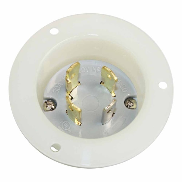 Superior Electric Twist Lock Flange Plug 3-Pole 4-Wire 30A 125/250V NEMA L14-30P - YGF172