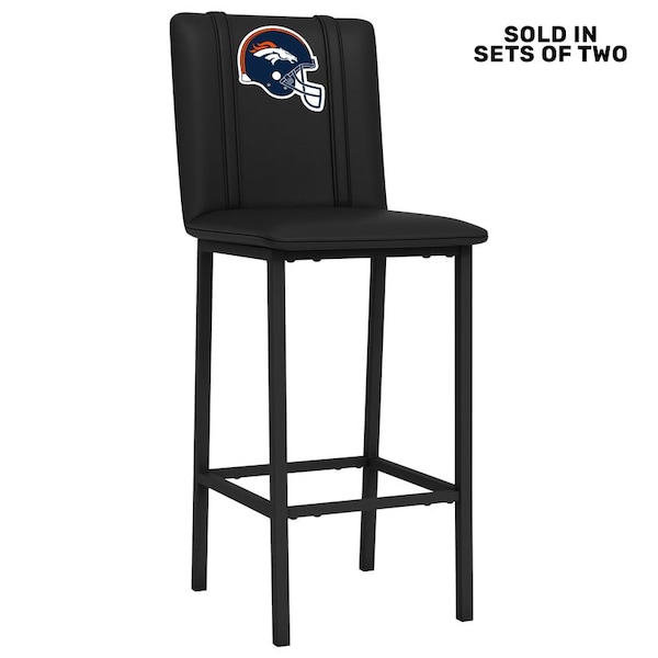 Dreamseat Bar Stool 500 with Denver Broncos Helmet Logo, 2PK - XZ500BSDBLK-PSNFL20047A