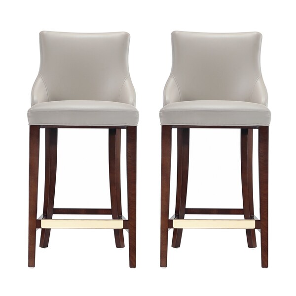 Manhattan Comfort Shubert Barstool in Light Grey - Set of 2 - 2-BS019-LG