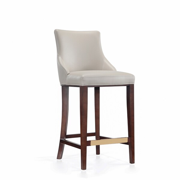Manhattan Comfort Shubert Barstool in Light Grey - Set of 2 - 2-BS019-LG