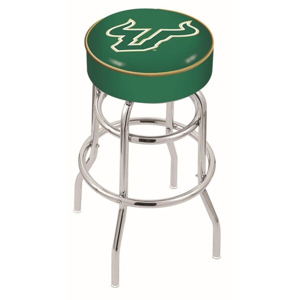 Holland Bar Stool Co 30" South Florida Cushion Seat, 2-Ring Chrome Swivel Bar Stool - L7C130SOUFLA