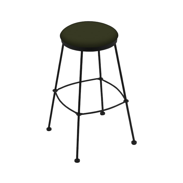 Holland Bar Stool Co 30" Stationary Bar Stool, Black Wrinkle, Canter Pine Seat - 303030BW010