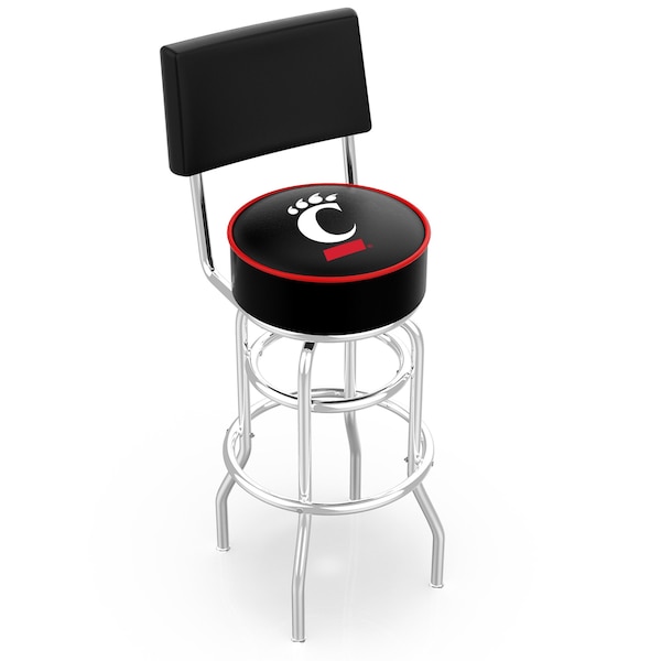 Holland Bar Stool Co 30" Chrome 2-Ring Cincinnati Swivel Bar Stool, Back - L7C430CINCIN