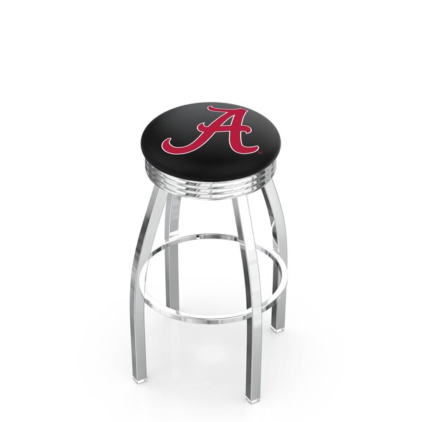 Holland Bar Stool Co 30" Chrome Alabama Swivel Bar Stool, Accent Ring - L8C3C30AL-A