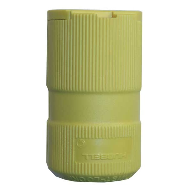 Hubbell 15A Midget Locking Connector 2P 3W 277VAC L7-15R YL - HBL4779VY