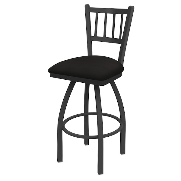 Holland Bar Stool Co 30" Swivel Bar Stool, Pewter Finish, Canter Espresso Seat - 81030PW003