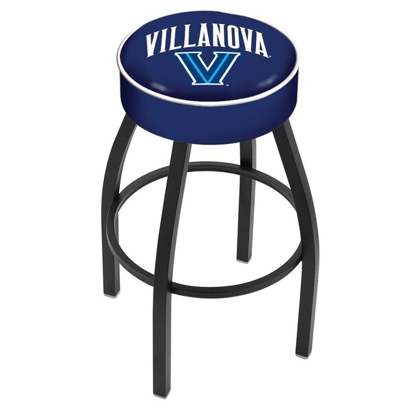 Holland Bar Stool Co 30" 4" Villanova Cushion Seat, Blk Wrinkle Base Swivel Bar Stool - L8B130VILNVA