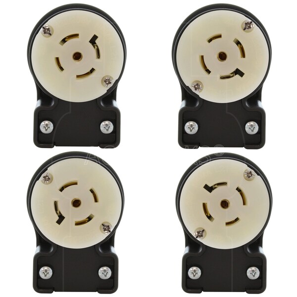 Ac Works NEMA L21-20R 20A 3-Phase 120/208V 3PY, Elbow 5-Wire Locking Female Connector UL, C-UL Approval - ASEL2120R