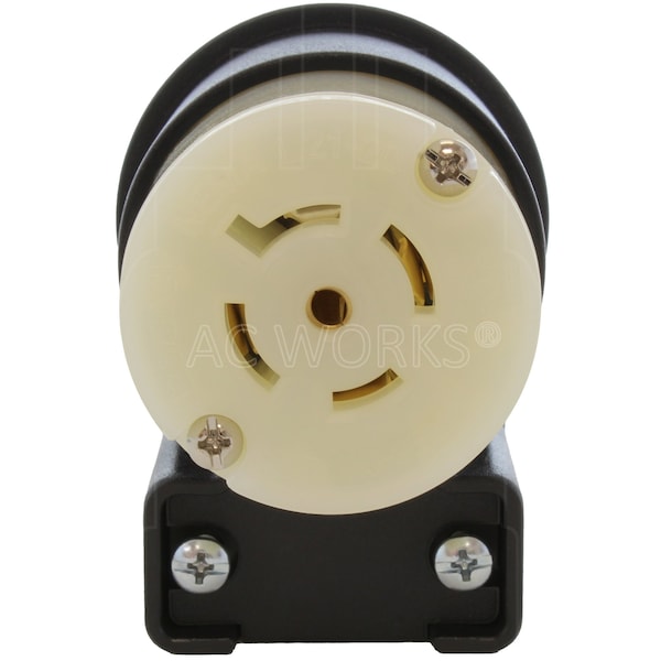 Ac Works NEMA L21-20R 20A 3-Phase 120/208V 3PY, Elbow 5-Wire Locking Female Connector UL, C-UL Approval - ASEL2120R