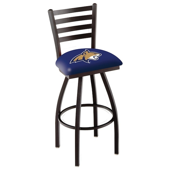 Holland Bar Stool Co 25" Blk Wrinkle Montana State Swivel Bar Stool, Ladder Back - L01425MONTST