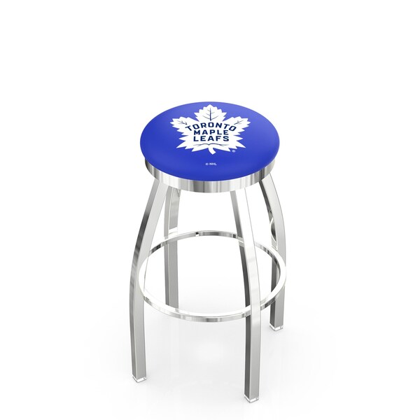 Holland Bar Stool Co 30" Chrome Toronto Maple Leafs Swivel Bar Stool, Accent Ring - L8C2C30TORMPL