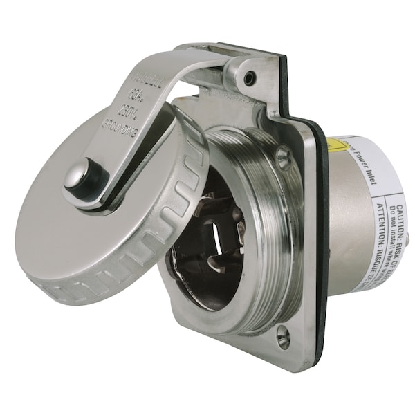 Hubbell Wiring Device-Kellems SHORE POWER INLET, 63A 230V 1 PH, SS - HBL363SSX
