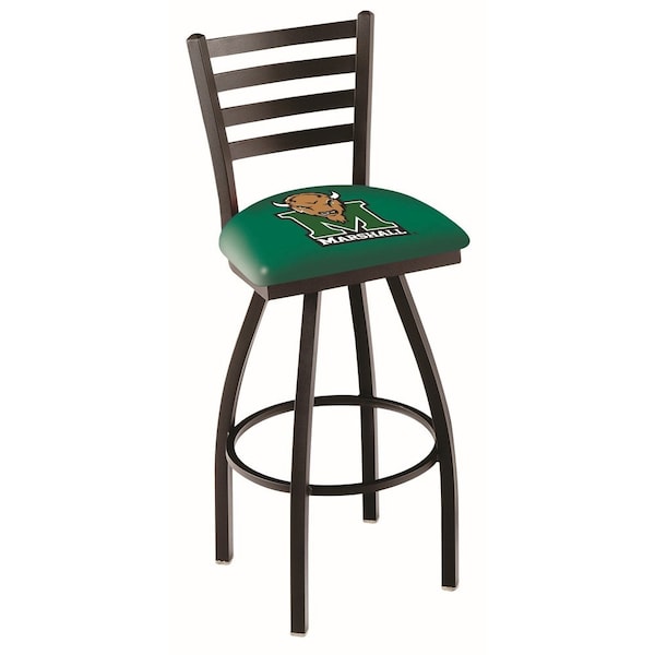 Holland Bar Stool Co 25" Blk Wrinkle Marshall Swivel Bar Stool, Ladder Back - L01425MRSHLL