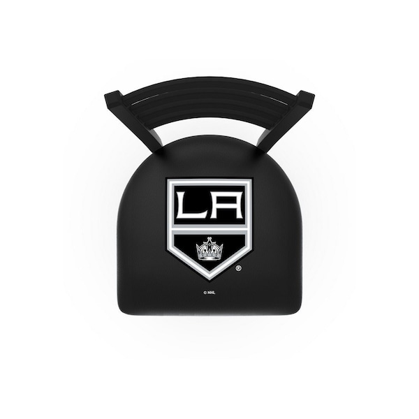 Holland Bar Stool Co 30" Blk Wrinkle Los Angeles Kings Stationary Bar Stool, Ladder Back - L00430LAKING