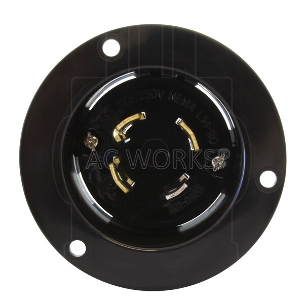 Ac Works 30-Amp 125/250-Volt L14-30P Power Input Inlet UL and C-UL Listed - ASINL1430P