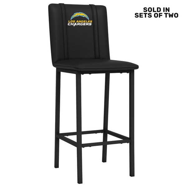 Dreamseat Bar Stool 500 with Los Angeles Chargers Secondary Logo, 2PK - XZ500BSDBLK-PSNFL20076A
