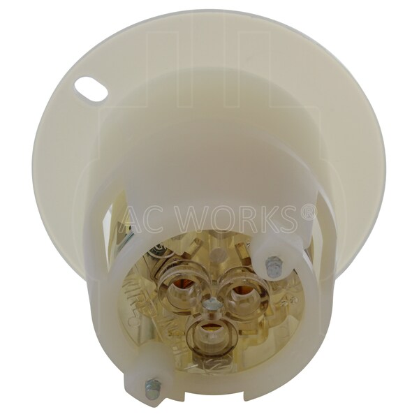 Ac Works 15A 125V L5-15R Flanged Outlet UL and C-UL Listed - ASOUL515R