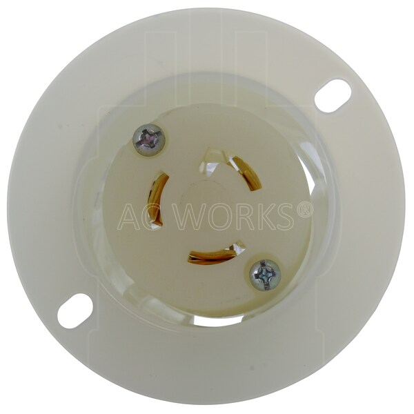 Ac Works 15A 125V L5-15R Flanged Outlet UL and C-UL Listed - ASOUL515R