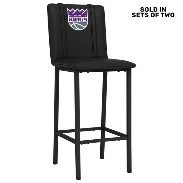 Dreamseat Bar Stool 500 with Sacramento Kings Primary Logo, 2PK - XZ500BSDBLK-PSNBA32041A