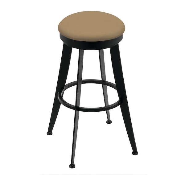 Holland Bar Stool Co Laser 30" Swivel Bar Stool, Black Wrinkle, Canter Sand Seat - 90030BW013