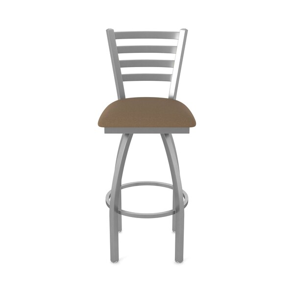 Holland Bar Stool Co 410 Jackie Stainless Steel 36in Swivel Bar Stool with Rein Thatch Seat - 41036SS026