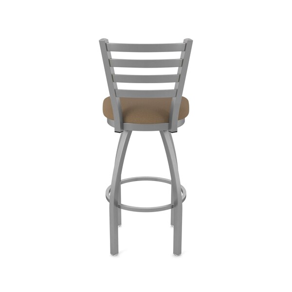 Holland Bar Stool Co 410 Jackie Stainless Steel 36in Swivel Bar Stool with Rein Thatch Seat - 41036SS026
