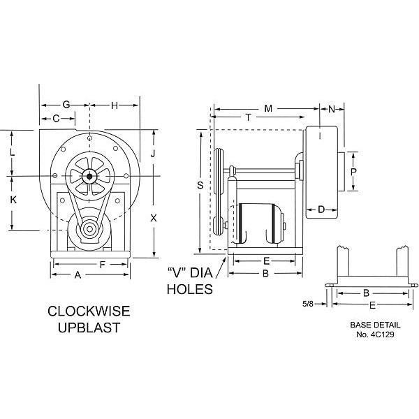 Dayton Blower, w/ Dr Pkg, 10 5/8 Dia, 208-230/460V - 7AV04