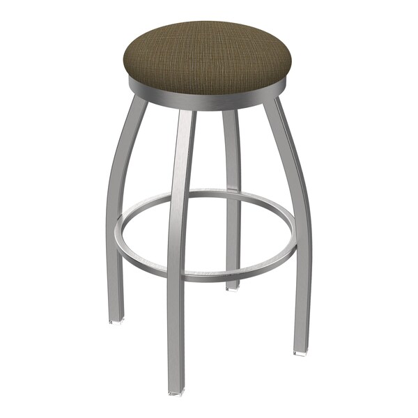 Holland Bar Stool Co 802 Misha Stainless Steel 36in Swivel Bar Stool with Graph Cork Seat - 80236SS017
