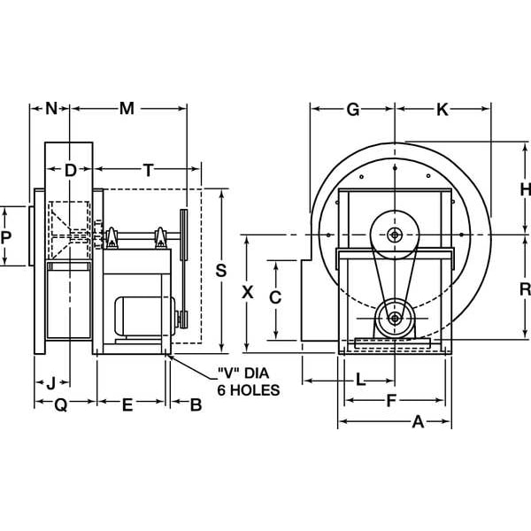 Dayton Blower, 19 1/8 In - 7C264