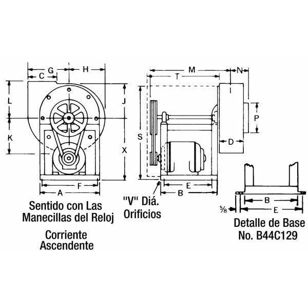 Dayton Blower, w/ Dr Pkg, 13 1/2 Dia, 115/208-230V - 7AV26