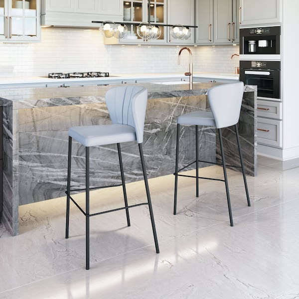 Zuo Modern Linz Barstool Set Of 2 Gray - 109783