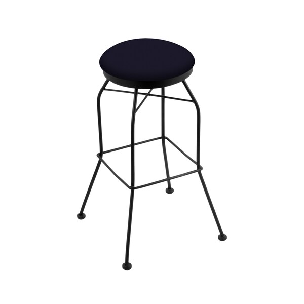 Holland Bar Stool Co 30" Swivel Bar Stool, Black Wrinkle, Canter Twilight Seat - 302030BW002