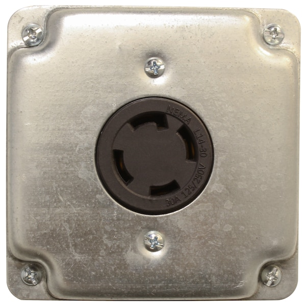 Ac Works 30A 125/250-V NEMA L14-30R Flush Mount Locking Industrial Grade Receptacle - FML1430R