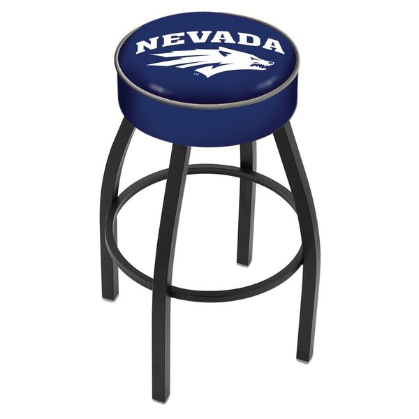 Holland Bar Stool Co 25" 4" Nevada Cushion Seat, Blk Wrinkle Base Swivel Bar Stool - L8B125NEVAUN