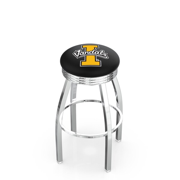 Holland Bar Stool Co 25" Chrome Idaho Swivel Bar Stool, Accent Ring - L8C3C25IDAHOU