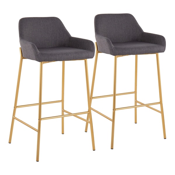 Lumisource Daniella Fixed-Height Bar Stool - Set of 2 PR - B30-DNLA2 AUCHAR2