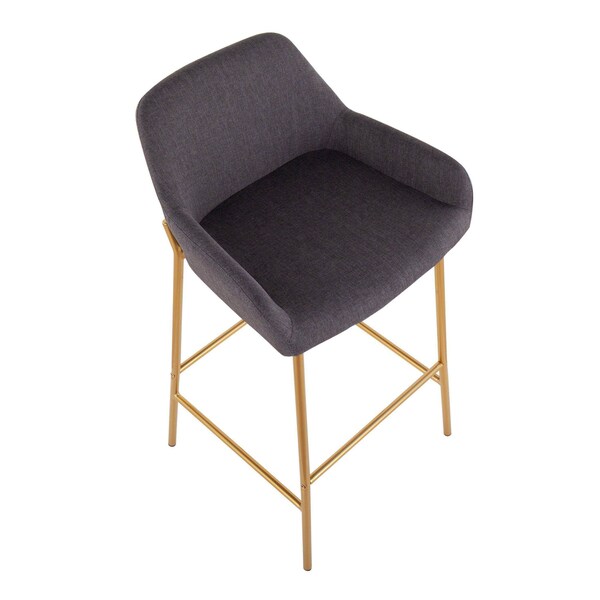 Lumisource Daniella Fixed-Height Bar Stool - Set of 2 PR - B30-DNLA2 AUCHAR2