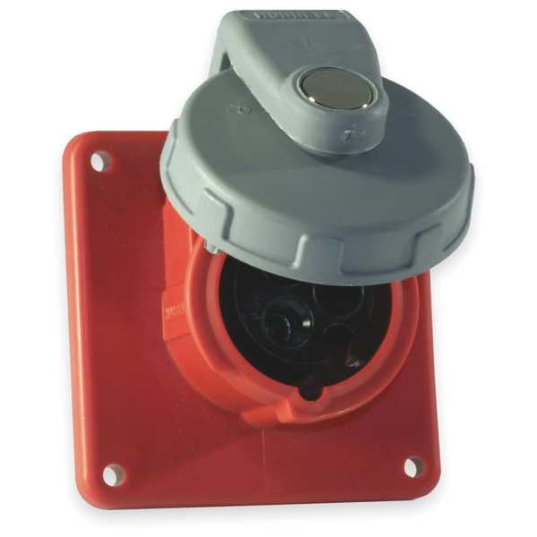 Hubbell IEC Pin and Sleeve Receptacle, 30A, 480V - HBL330R7W