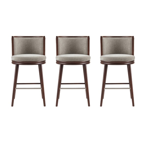 Manhattan Comfort Evalyn Barstool in Dove - Set of 3 - 3-BS024-DO