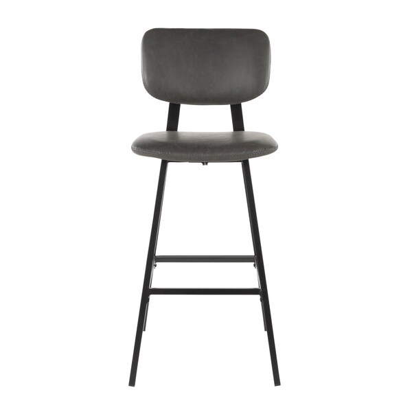 Lumisource Foundry Barstool - Set of 2 PR - B30-FNDY BK+GY2