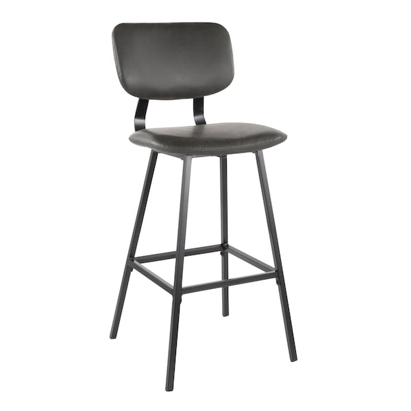 Lumisource Foundry Barstool - Set of 2 PR - B30-FNDY BK+GY2