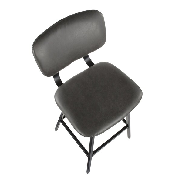 Lumisource Foundry Barstool - Set of 2 PR - B30-FNDY BK+GY2