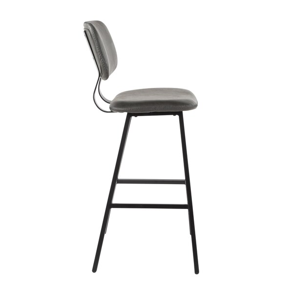 Lumisource Foundry Barstool - Set of 2 PR - B30-FNDY BK+GY2