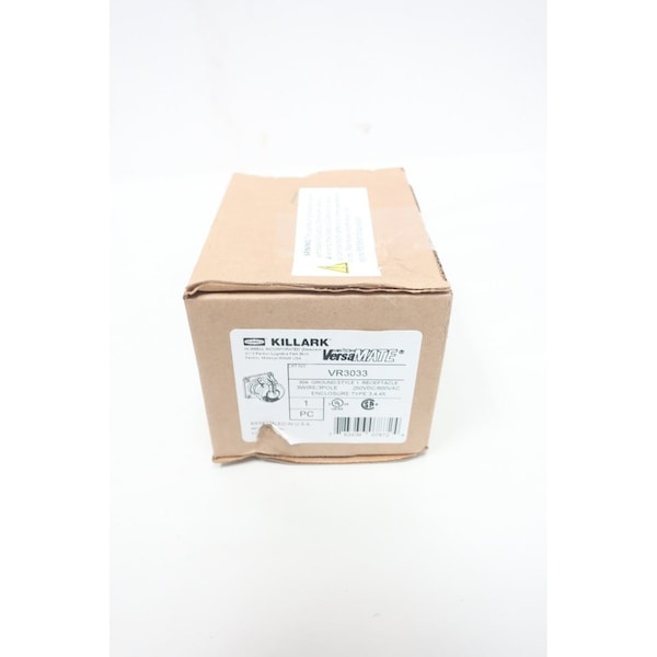 Killark Versa Mate 3P 3W 30A Amp 600V-Ac Receptacle - VR3033