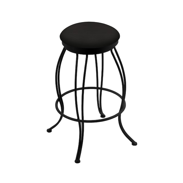 Holland Bar Stool Co 30" Swivel Bar Stool, Black Wrinkle, Canter Espresso Seat - 300030BW003